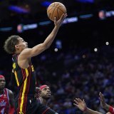 Trae Young a sorti le grand jeu face aux Sixers KEYSTONE/AP/Matt Slocum